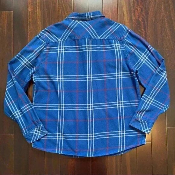 Tony Hawk Flannel Button Front Shirt Long Sleeves Blue Plaid Size XL - Picture 13 of 14